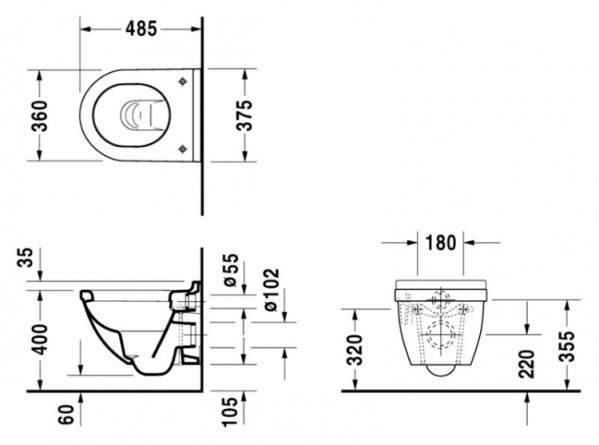 Унитаз подвесной Duravit Starck 3 фото 2