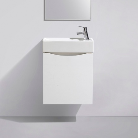 Тумба для комплекта BelBagno Mini 50 bianco lucido левая фото 1