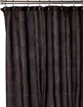 Штора для ванной Carnation Home Fashions Jacquard Chocolate Circle фото 2