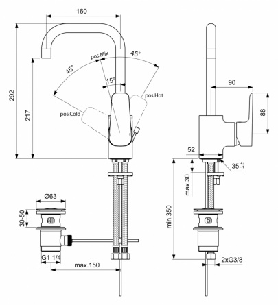 Смеситель Ideal Standard Ceraplan III  для раковины фото 3