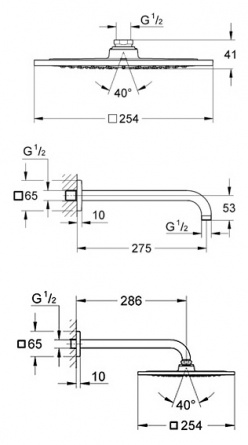 Верхний душ Grohe Rainshower F фото 3
