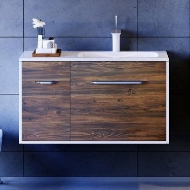 Тумба для комплекта Aqwella 5 stars Malaga 90 R крафт темный фото 1