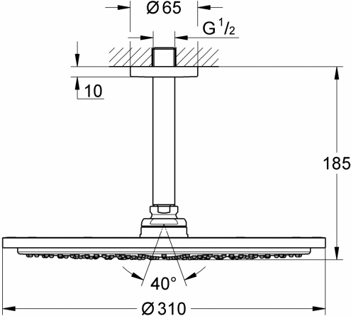 Верхний душ Grohe Rainshower 26067A00 фото 2