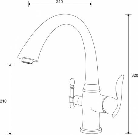 Смеситель Zorg Sanitary ZR 340 YF для кухонной мойки фото 2