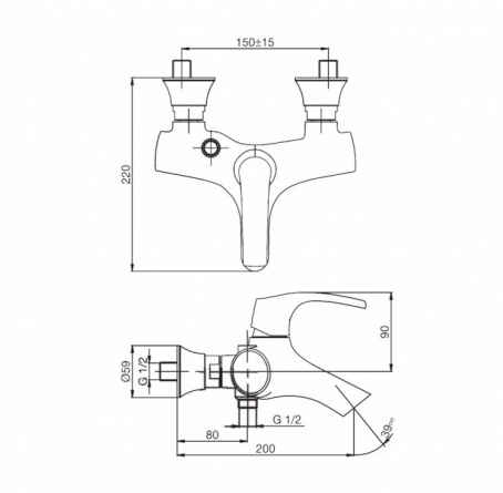 Смеситель для ванны Jacob Delafon SYMBOL фото 2