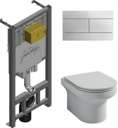 Комплект Jacob Delafon Elite E21742RU-00 кнопка хром фото 1