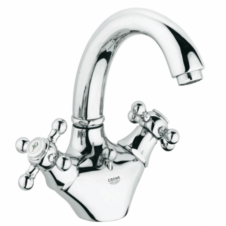 Смеситель для раковины Grohe Sinfonia с донным клапаном, вынос 155 мм фото 1