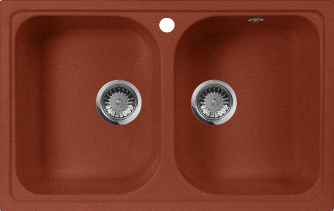 Мойка кухонная AquaGranitEx M-15 красный марс фото 1