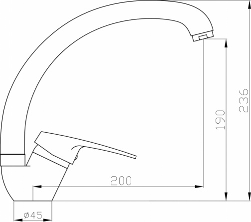 Смеситель Agger Exact A2100200 для кухонной мойки фото 2