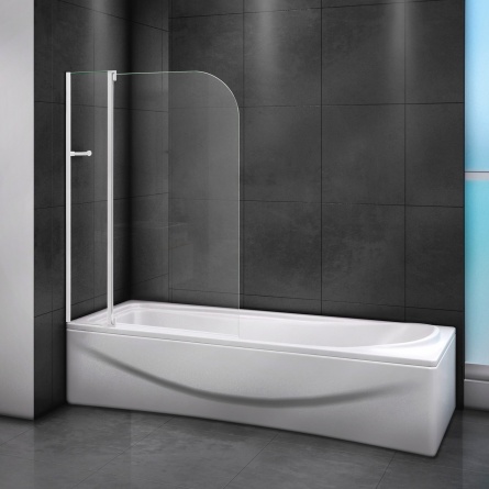 Шторка на ванну Cezares Relax V-11-100/140-C-Bi стекло прозрачное фото 1