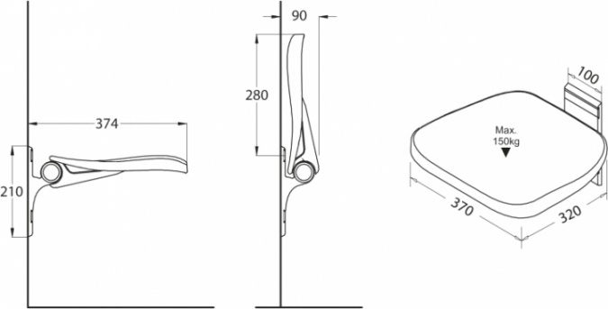 Сиденье для душа BelBagno Cubo BB32A фото 6