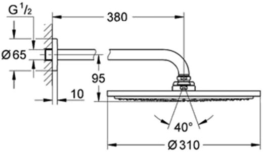 Верхний душ Grohe Rainshower Cosmopolitan 26066000 фото 3