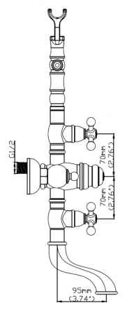 Смеситель Seaman Eco Koblenz SSN-2368D для ванны с душем фото 3