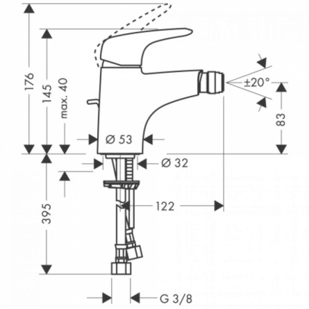 Hansgrohe Metris E для раковины фото 2