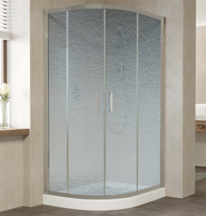 Душевой уголок Vegas Glass ZS-F 100*90 07 02 профиль матовый хром, стекло шиншилла фото 1