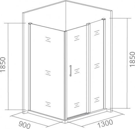 Душевой уголок Good Door Infinity WTW+SP-G-CH 130x90 фото 5
