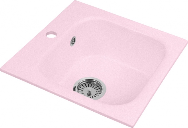 Мойка кухонная AquaGranitEx M-43 светло-розовая фото 2