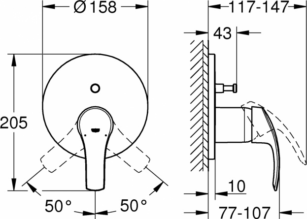 Смеситель Grohe Eurosmart 24043002 для ванны фото 2