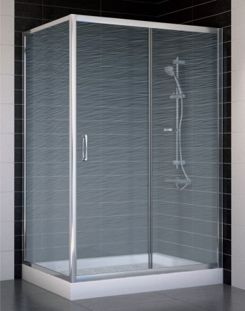 Душевой уголок Vegas Glass ZP+ZPV 120*80 08 02 стекло шиншилла, 120x80 фото 1