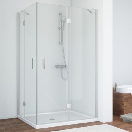 Душевой уголок Vegas Glass AFA-F 110*80 07 01 R профиль матовый хром, стекло прозрачное фото 1
