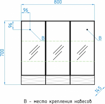 Мебель для ванной Style Line Ассоль 80 Люкс Plus наполная, техно платина фото 7