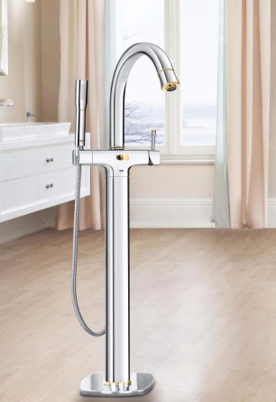 Смеситель Grohe Grandera 23318IG0 напольный, хром-золото фото 2