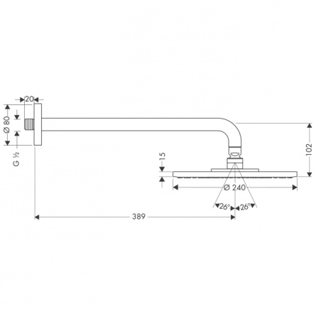 Верхний душ Hansgrohe Raindance AIR 27474000 фото 2