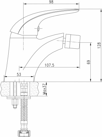 Смеситель Aquanet Cobra SD90364 для биде фото 5