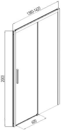 Душевая дверь в нишу Aquanet Pleasure AE60-N-140H200U-BT фото 2