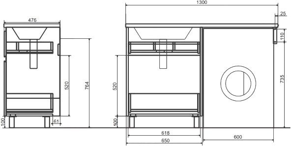 Мебель для ванной Эстет Dallas Luxe 130 напольная, 2 ящика, L фото 10