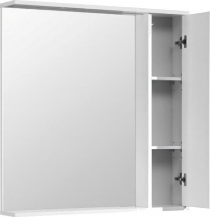 Зеркало-шкаф Акватон Стоун 80 белый глянец, с подсветкой фото 2