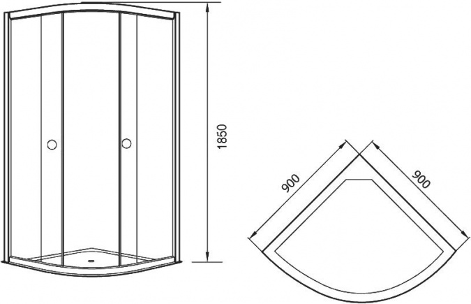 Душевой уголок Agger A01 A01-090MCR/G 90х90, матовое стекло фото 6