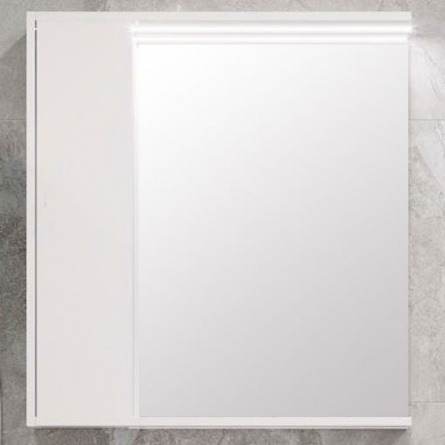 Зеркало-шкаф Акватон Стоун 80 белый глянец, с подсветкой фото 1