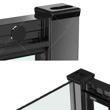Душевой уголок RGW Classic CL-54B 900x900x1850 профиль черный, стекло прозрачное фото 2
