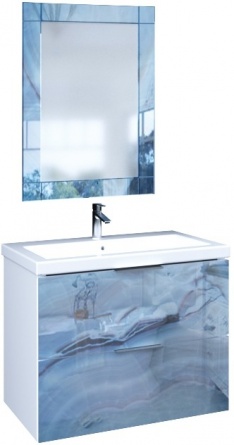 Мебель для ванной Marka One Liriya 75П blue marble фото 1
