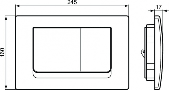 Комплект Ideal Standard Tesi T387201 унитаз + инсталляция с кнопкой смыва фото 8