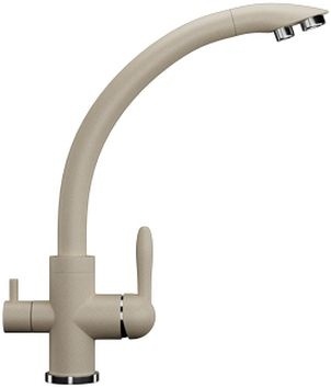 Смеситель Ulgran U-017 328 бежевый, для кухонной мойки фото 1