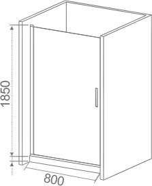 Душевая дверь в нишу Good Door Pandora DR80(L/R) фото 5