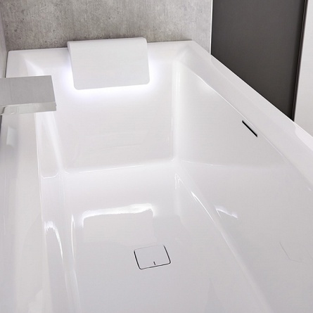 Акриловая ванна Riho Still Square 180x80 подголовник справа фото 3