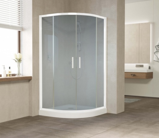 Душевой уголок Vegas Glass ZS 120 01 10 профиль белый, стекло сатин фото 2