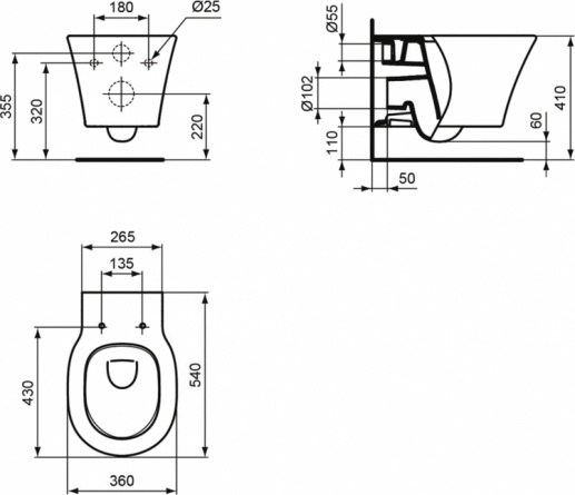 Унитаз подвесной Ideal Standard Connect Air AquaBlade E005401 фото 4