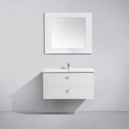 Тумба для комплекта BelBagno Atria 100 bianco lucido 2 ящика фото 2