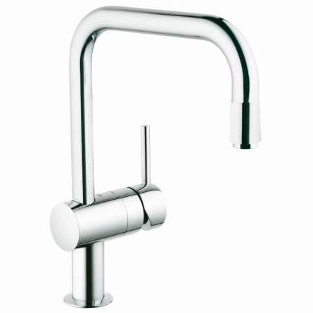 Смеситель для кухонной мойки Grohe Minta с выдвижным U-изливом фото 1