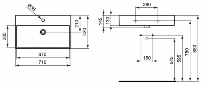 Раковина Ideal Standard Strada  (70 см) фото 10