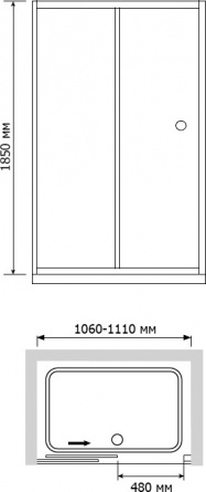 Душевая дверь в нишу RGW Classic CL-12 1100x1850 стекло чистое фото 2