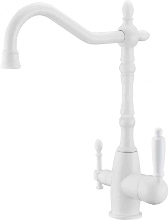 Смеситель Zorg Sanitary ZR 312 YF-33-white для кухонной мойки фото 1