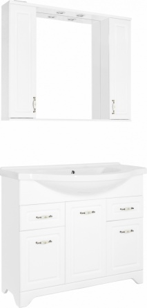 Зеркало-шкаф Style Line Олеандр-2 100/С Люкс, белый фото 2