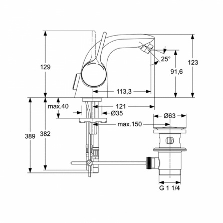 Смеситель для биде Ideal Standard Melange фото 2