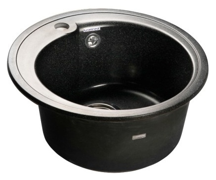 Мойка кухонная GranFest Rondo GF-R450 черный фото 2