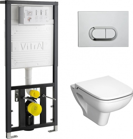Комплект VitrA S20 9004B003-7204 кнопка хром фото 1